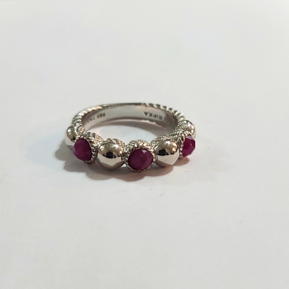 925 Ss Raw Ruby Ring - image 1